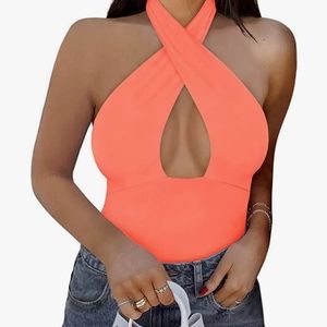 Halter body suit